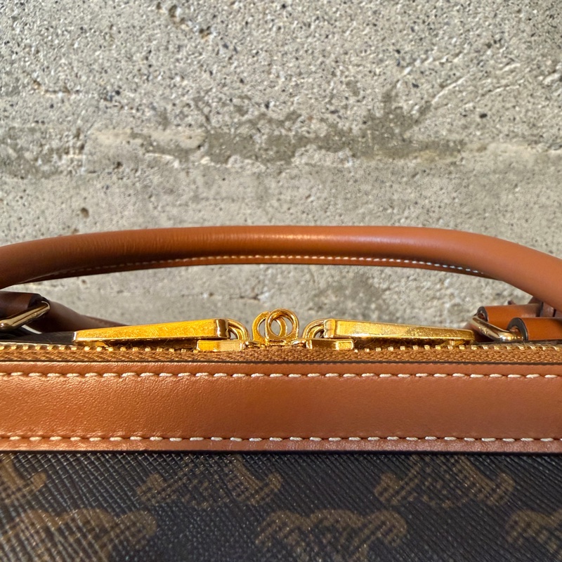 Celine Boston bag 手提斜背兩用 經典老花大波士頓包-16