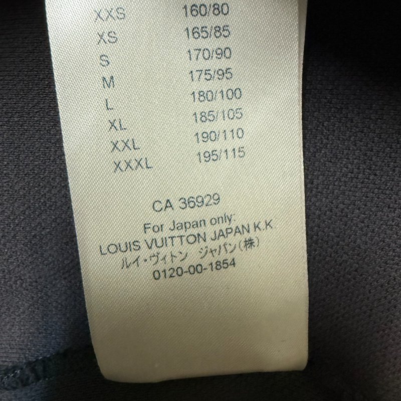 LV MEN 男 短袖上衣 T恤 針織 鏤空 深灰 logo-4