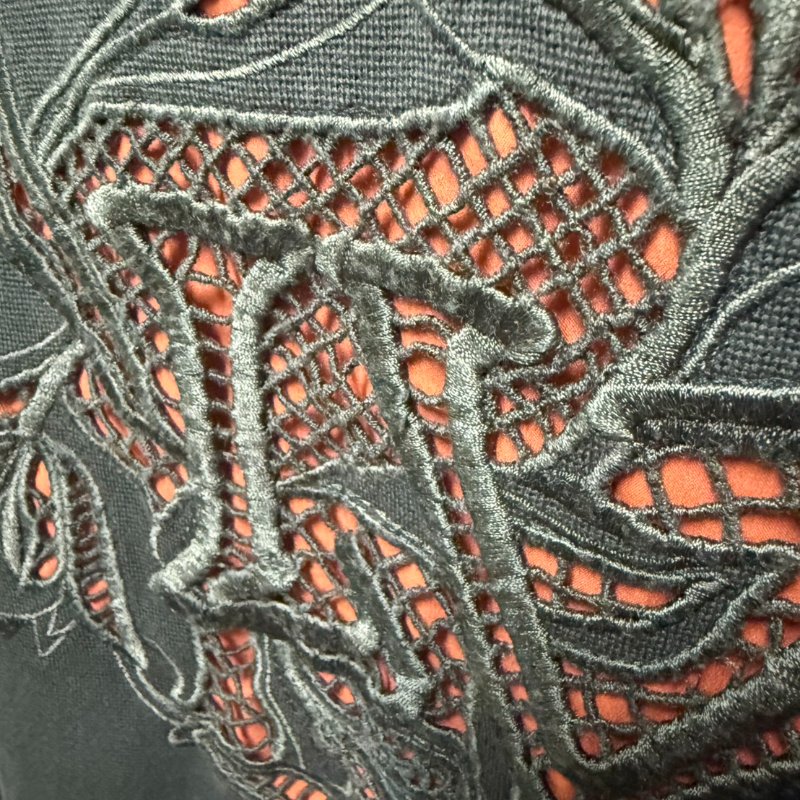 LV MEN 男 短袖上衣 T恤 針織 鏤空 深灰 logo-8
