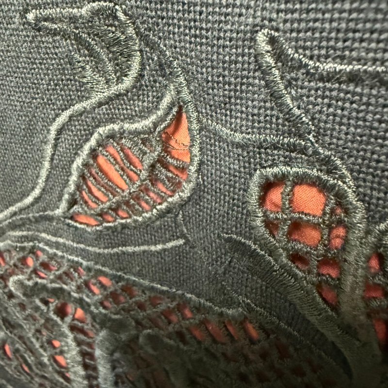 LV MEN 男 短袖上衣 T恤 針織 鏤空 深灰 logo-9