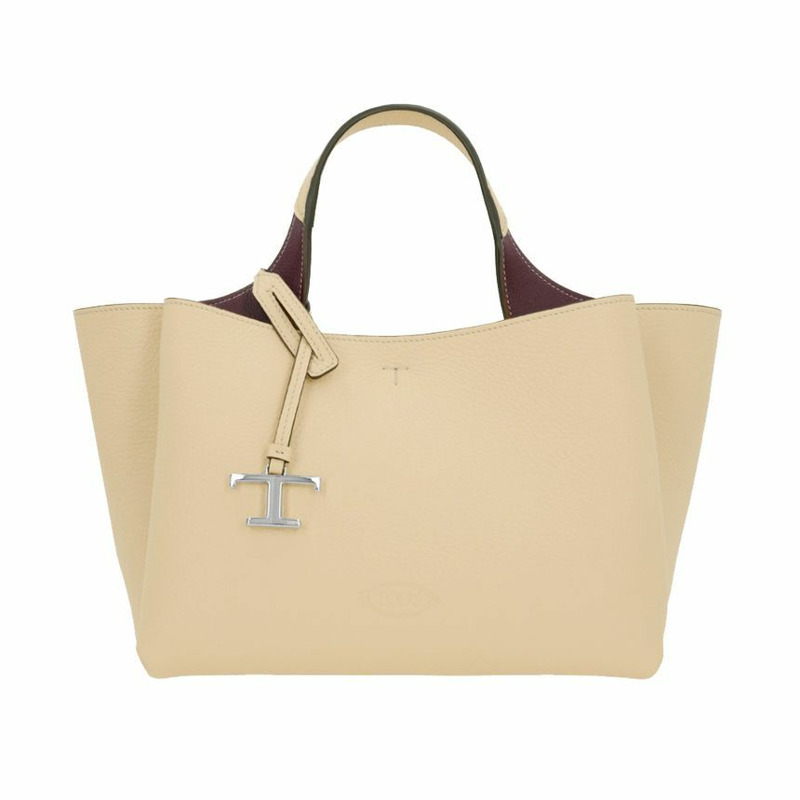 TODS 經典Logo迷你手提單肩包 淺米色 6O44-0
