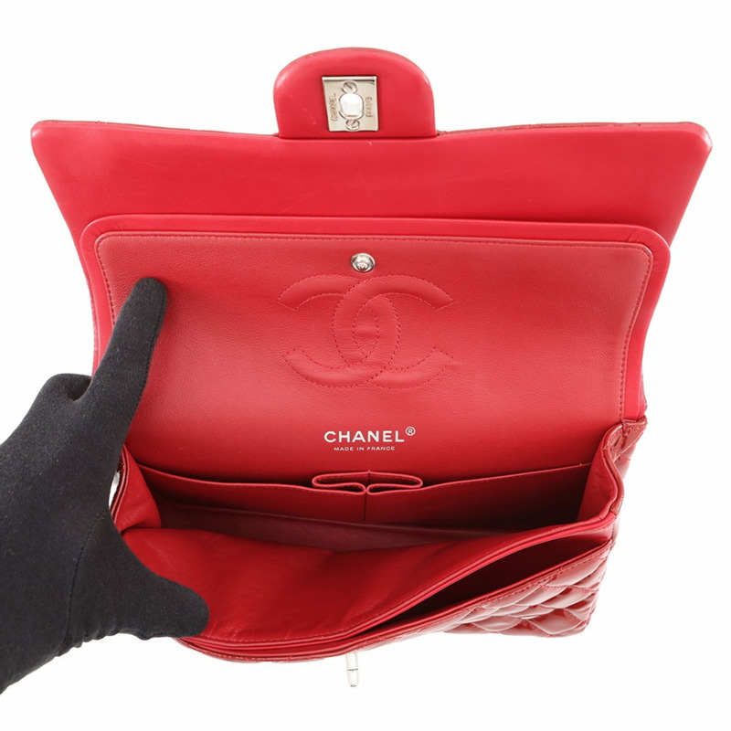 香奈兒鏈條單背包 Matelasse 25 Coco 標誌雙琺瑯漆皮 A01112-6