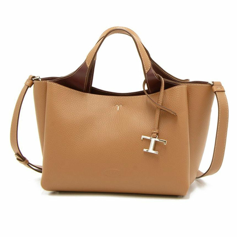 TODS Timeless Logo 迷你手提單肩包 駝色 XBWAPAFL100 QRI 9P13-0