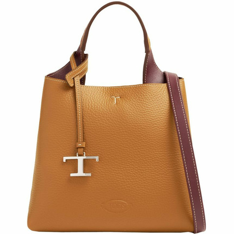 TODS 經典Logo水桶斜背包 棕色
