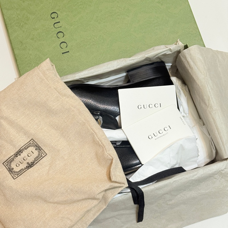 914intheair『全新閒置』Gucci 馬銜釦 樂福鞋 （建議23.5cm穿）工鞋 低跟鞋-22