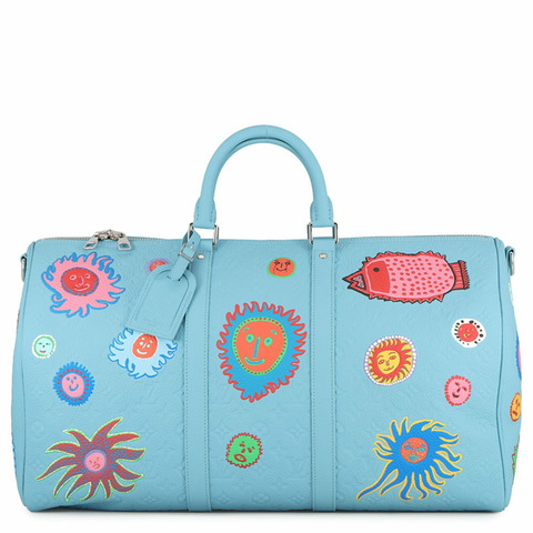 Louis Vuitton Boston Bag Monogram Taurillon LV×YK Bandouliere 50 M21713 in Yayoi Kusama Colloration