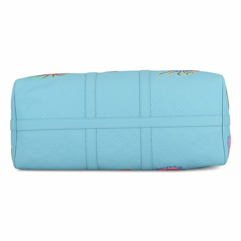 Louis Vuitton Boston Bag Monogram Taurillon LV×YK Bandouliere 50 M21713 in Yayoi Kusama Colloration-2