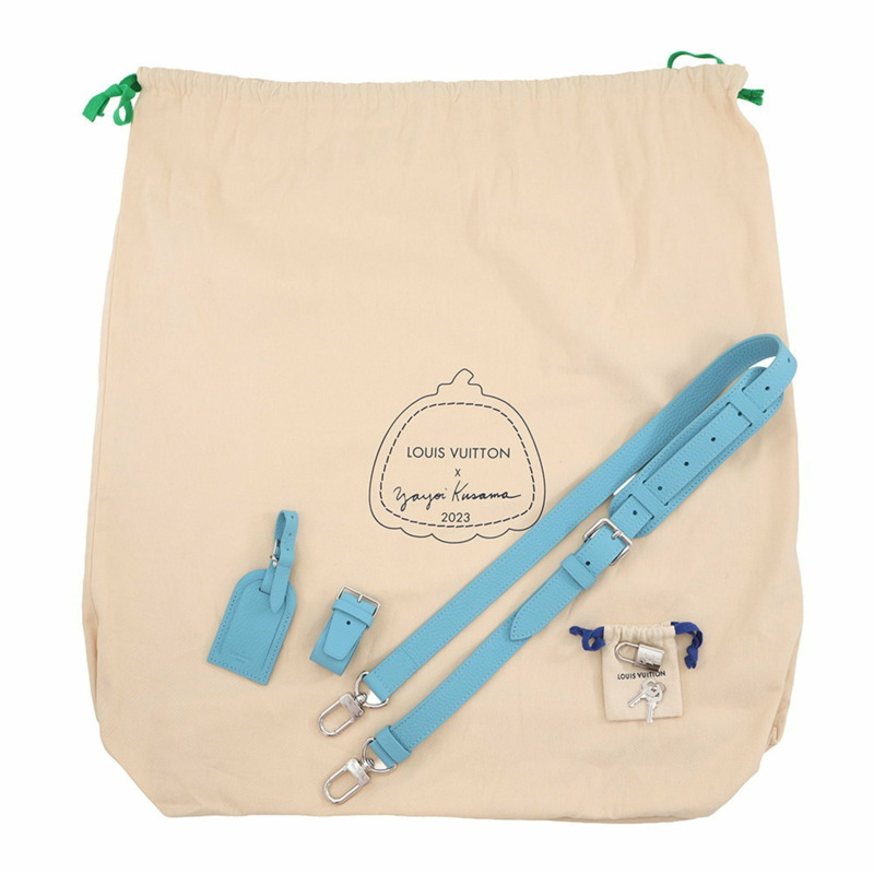 Louis Vuitton Boston Bag Monogram Taurillon LV×YK Bandouliere 50 M21713 in Yayoi Kusama Colloration-17