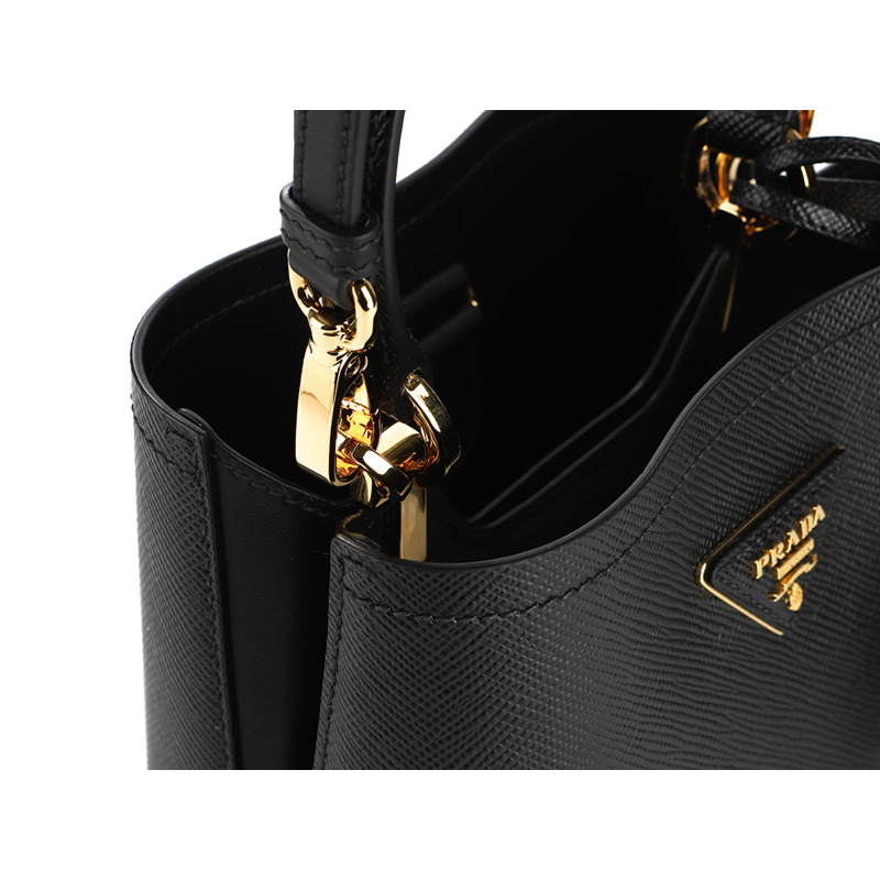 PRADA 女士 Panier Saffiano 單肩包 24SS (1BA217 2ERX NERO)-10