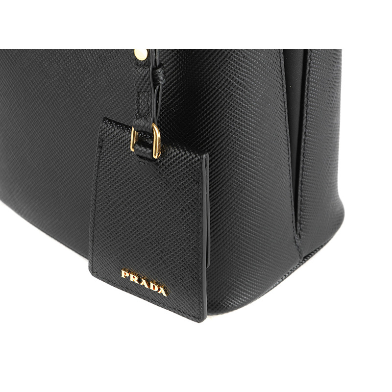 PRADA 女士 Panier Saffiano 單肩包 24SS (1BA217 2ERX NERO)-12