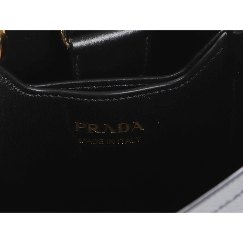 PRADA 女士 Panier Saffiano 單肩包 24SS (1BA217 2ERX NERO)-14
