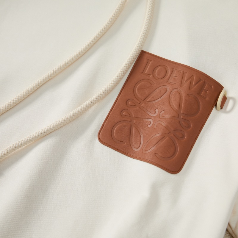 ❤️LOEWE 秋冬百搭 白色帶帽衫-5