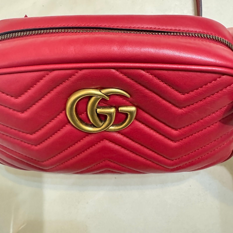 GUCCI 牛皮馬夢447632 MARMONT相機包 斜背包24cm包況極好🥳-2