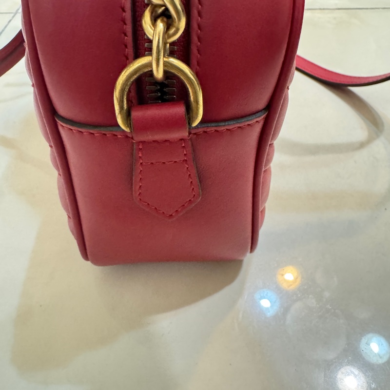 GUCCI 牛皮馬夢447632 MARMONT相機包 斜背包24cm包況極好🥳-16