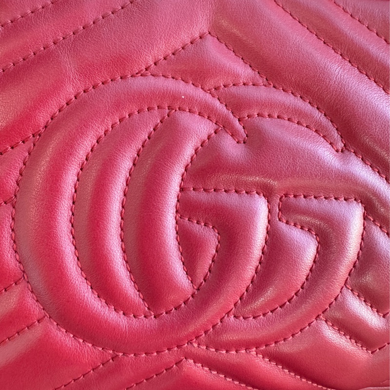 GUCCI 牛皮馬夢447632 MARMONT相機包 斜背包24cm包況極好🥳-7