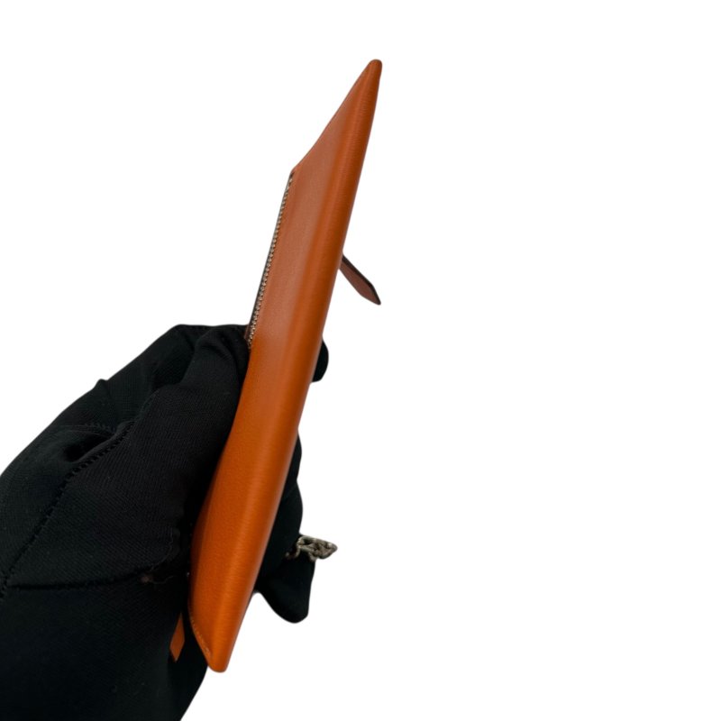 【美收精品】HERMES 橘色零錢包□L刻 C-72-2
