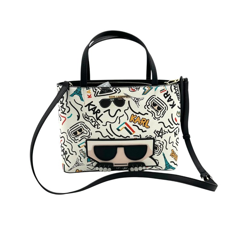 【美收精品】KARL LAGERFELD 白色手提肩背包 C-74-0