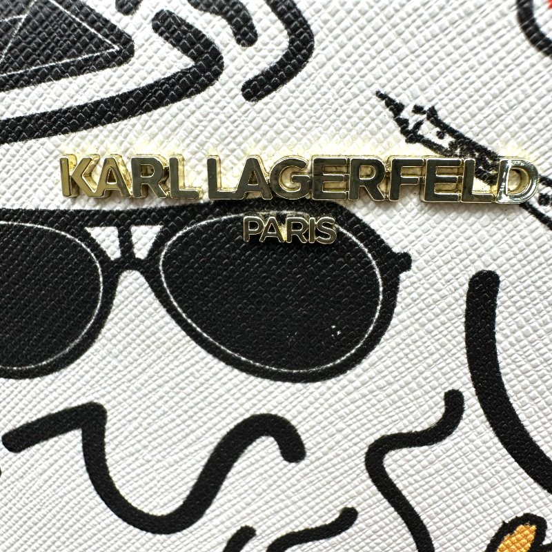 【美收精品】KARL LAGERFELD 白色手提肩背包 C-74-12