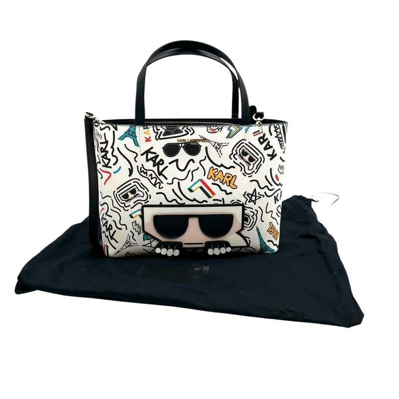 【美收精品】KARL LAGERFELD 白色手提肩背包 C-74-13