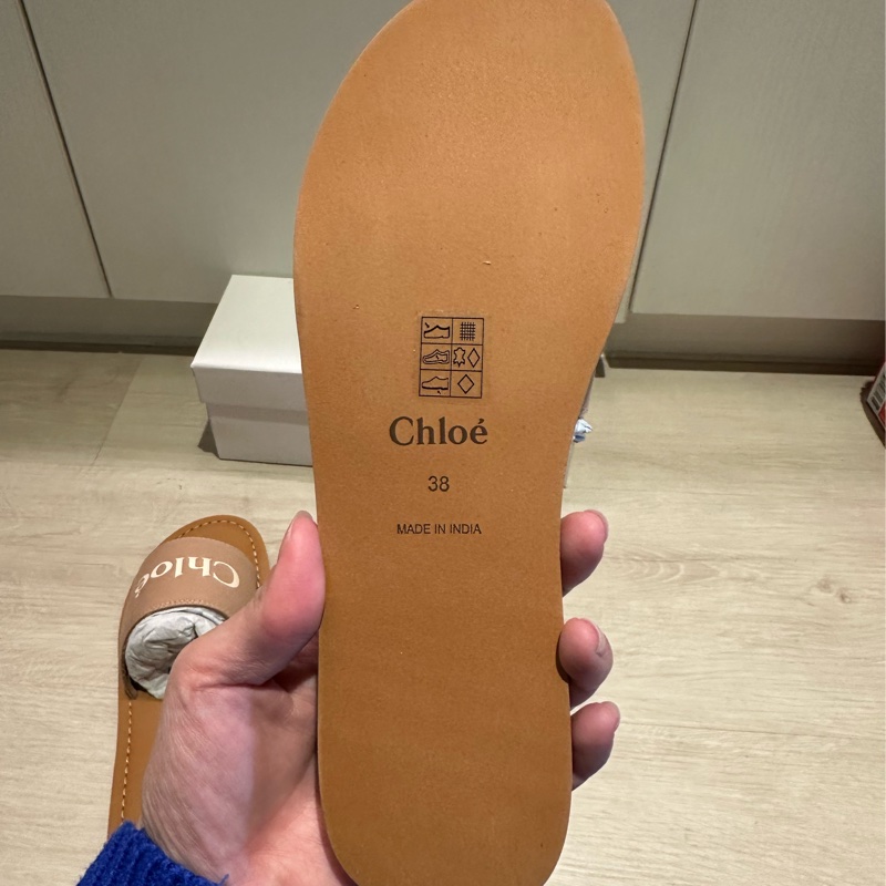 Chloé Kids logo 印花涼拖鞋 38 粉色-2