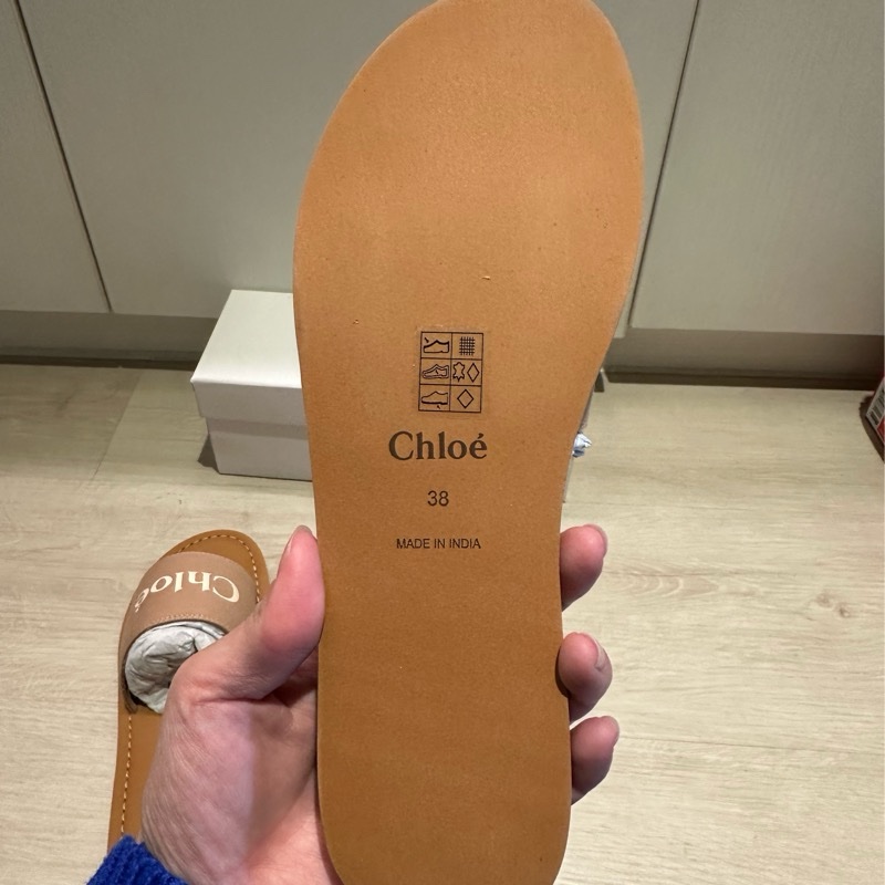 Chloé Kids logo 印花涼拖鞋 38 粉色-13