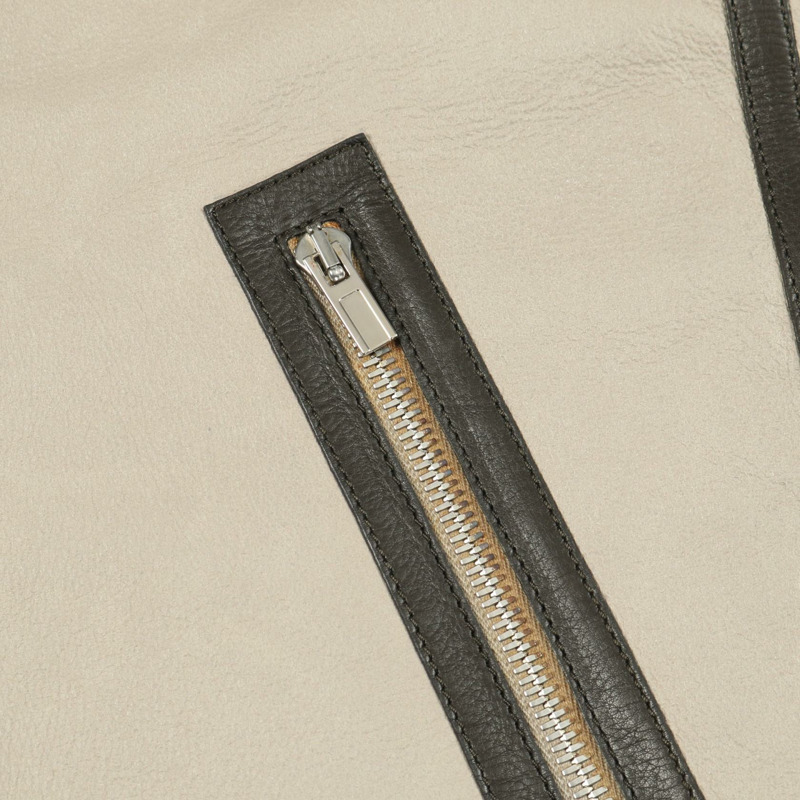 愛馬仕 (HERMES) 羊羔皮馬甲,米色,二手,男款 50 碼-6