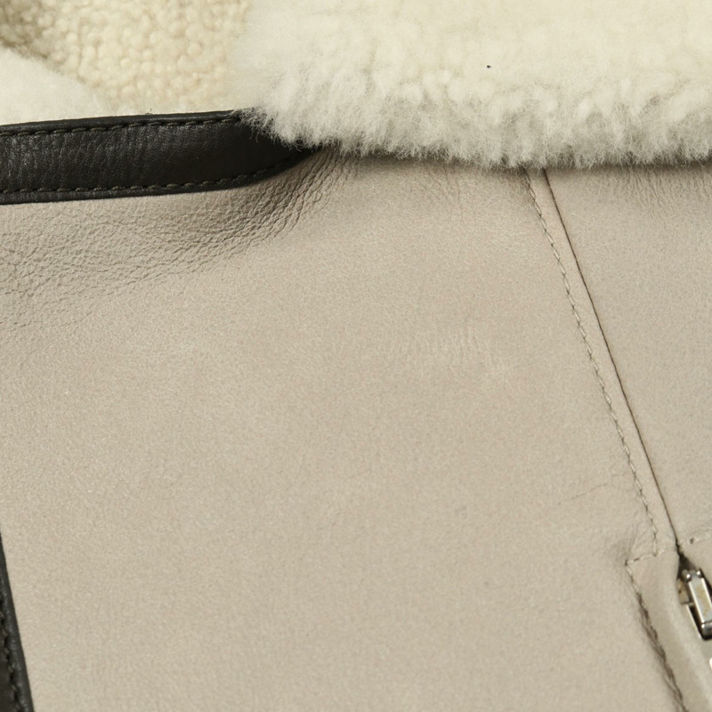 愛馬仕 (HERMES) 羊羔皮馬甲,米色,二手,男款 50 碼-7