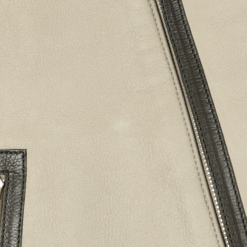 愛馬仕 (HERMES) 羊羔皮馬甲,米色,二手,男款 50 碼-8