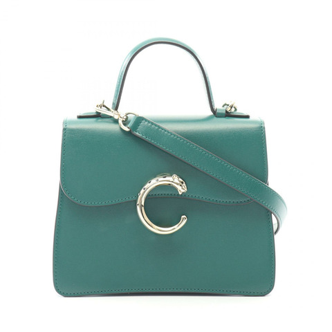 卡地亞 PANTHERE de Cartier 單背包 L1002327 皮革 綠色 二手 女士