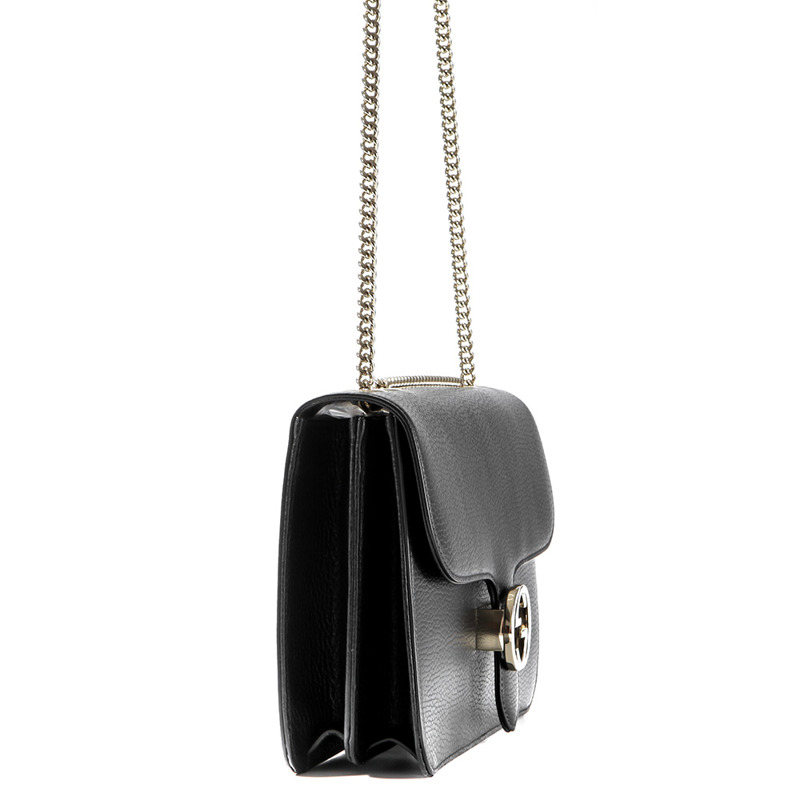 GUCCI 24秋冬 GG互扣鏈條單肩包-10