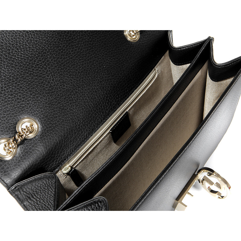 GUCCI 24秋冬 GG互扣鏈條單肩包-17