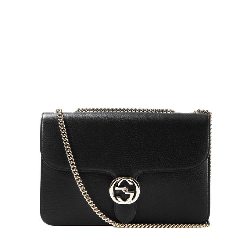 GUCCI 24秋冬 GG互扣鏈條單肩包-3