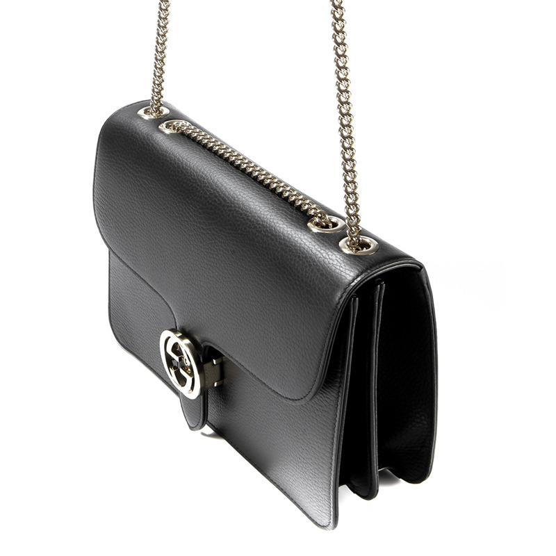 GUCCI 24秋冬 GG互扣鏈條單肩包-6