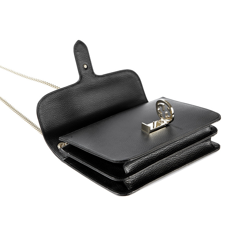 GUCCI 24秋冬 GG互扣鏈條單肩包-14