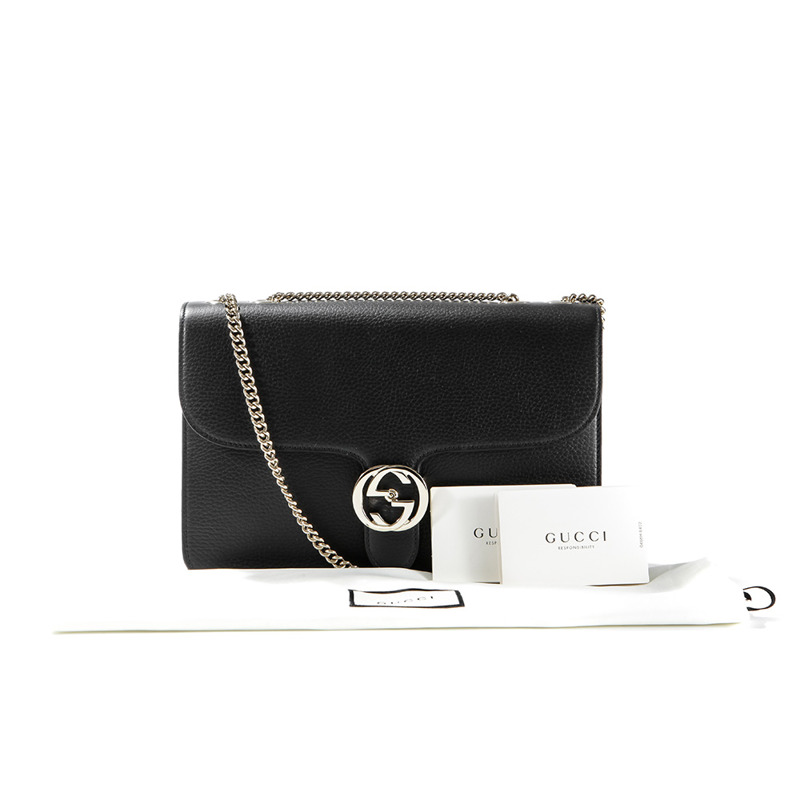 GUCCI 24秋冬 GG互扣鏈條單肩包-20