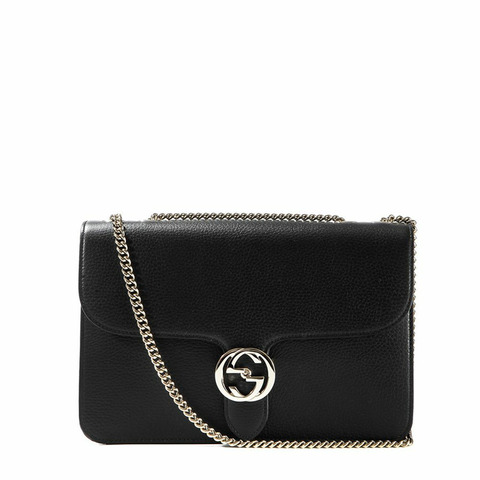 GUCCI 24秋冬 GG互扣鏈條單肩包