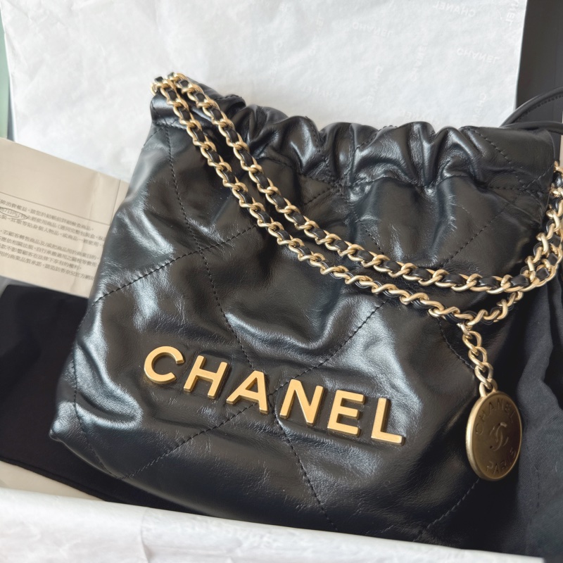 台灣購證🍀Chanel✨mini 22bag 迷你Hobo包-5