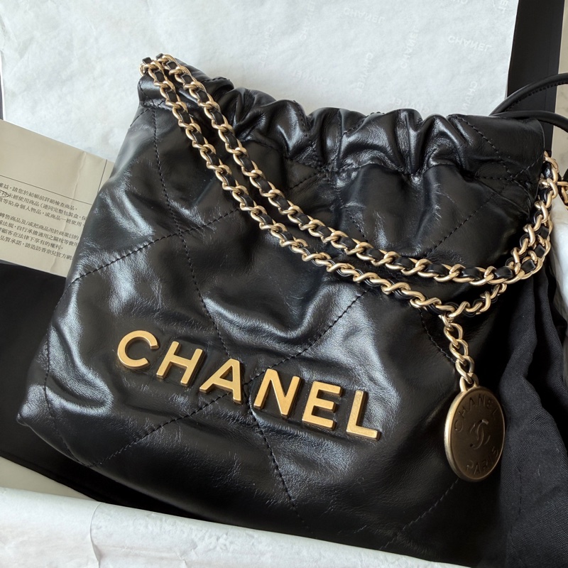 台灣購證🍀Chanel✨mini 22bag 迷你Hobo包-7
