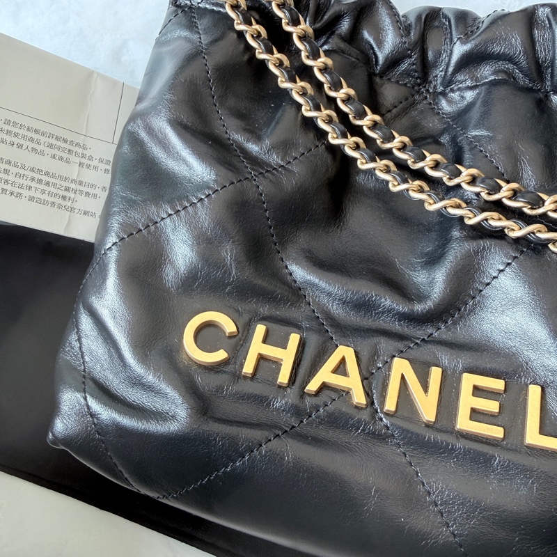 台灣購證🍀Chanel✨mini 22bag 迷你Hobo包-8