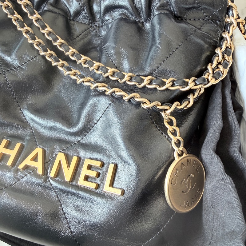 台灣購證🍀Chanel✨mini 22bag 迷你Hobo包-9