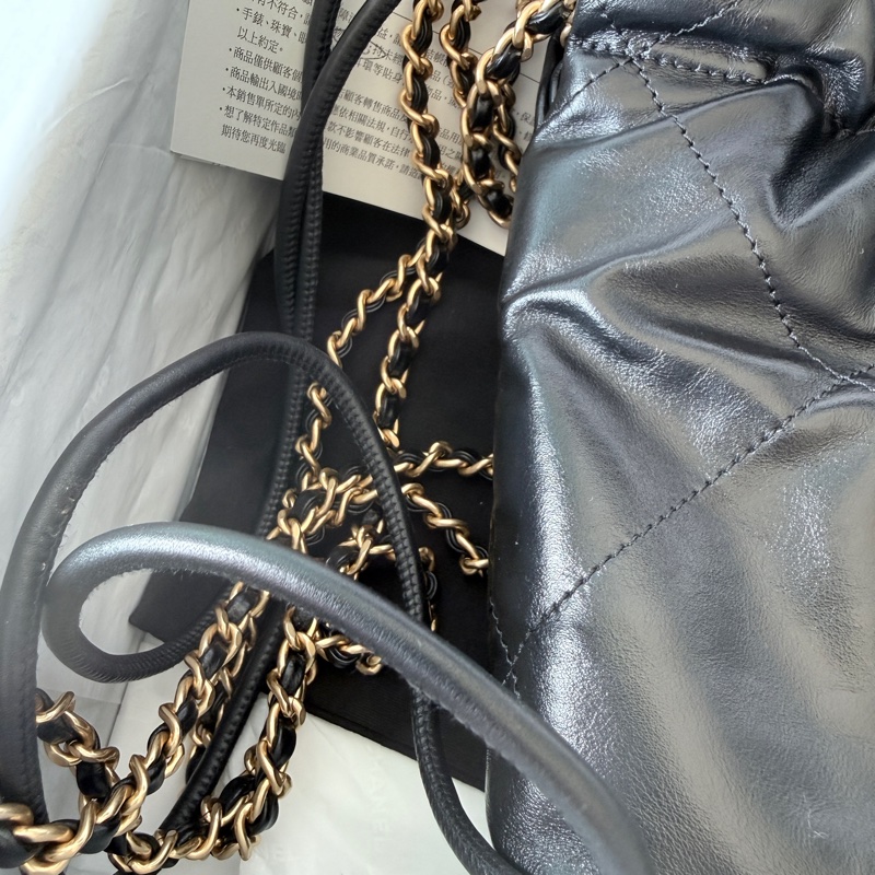 台灣購證🍀Chanel✨mini 22bag 迷你Hobo包-12