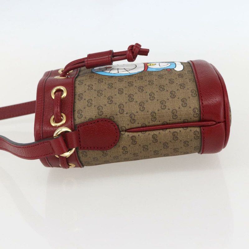 【日本直送】GUCCI Micro GG Supreme哆啦A夢肩包 PVC 米色 647801 正品 159307SAM-2