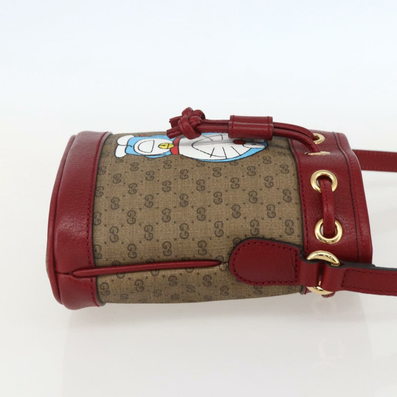 【日本直送】GUCCI Micro GG Supreme哆啦A夢肩包 PVC 米色 647801 正品 159307SAM-3