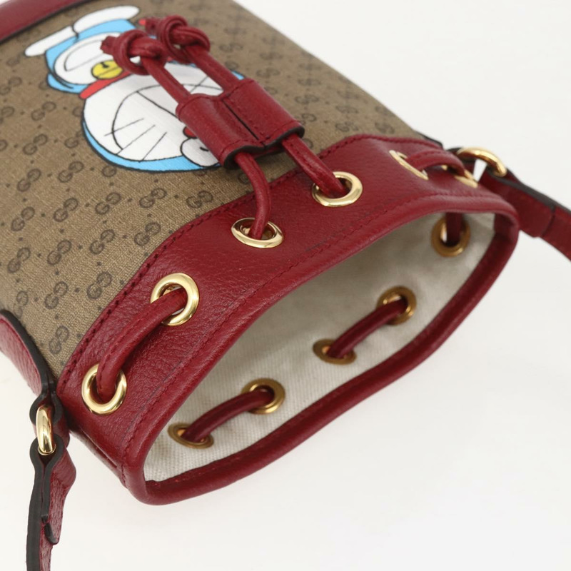 【日本直送】GUCCI Micro GG Supreme哆啦A夢肩包 PVC 米色 647801 正品 159307SAM-5