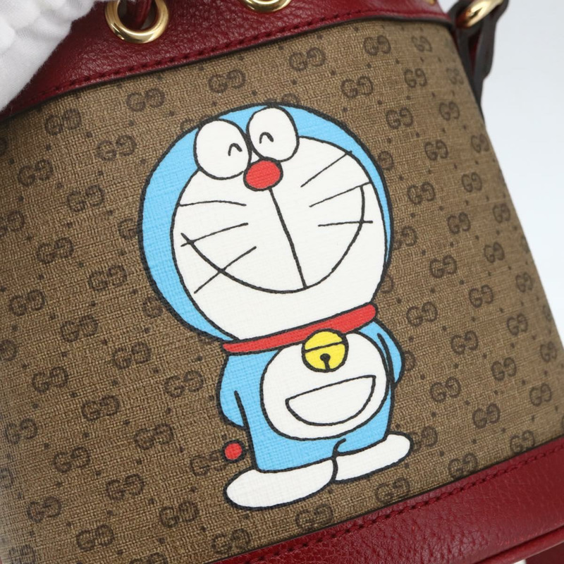 【日本直送】GUCCI Micro GG Supreme哆啦A夢肩包 PVC 米色 647801 正品 159307SAM-16