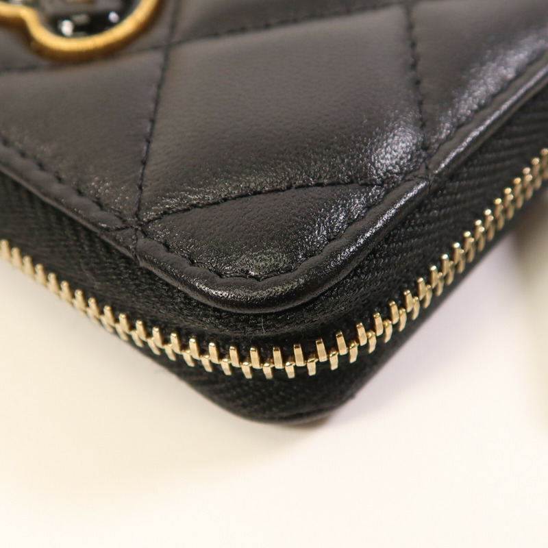 CHANEL 羊皮皮革Card Case金扣卡片套-7