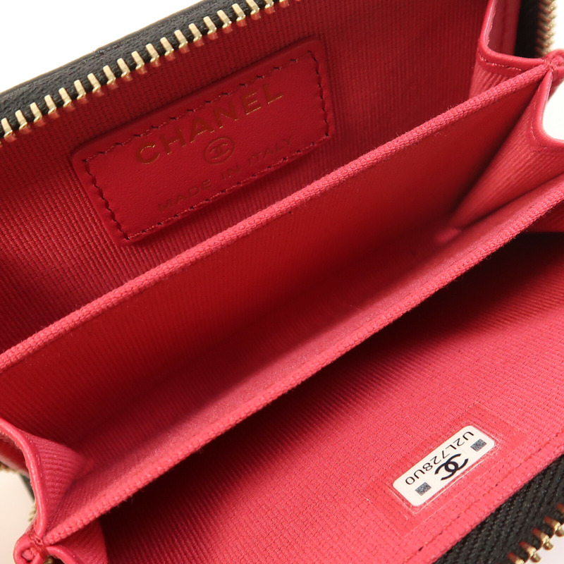 CHANEL 羊皮皮革Card Case金扣卡片套-10