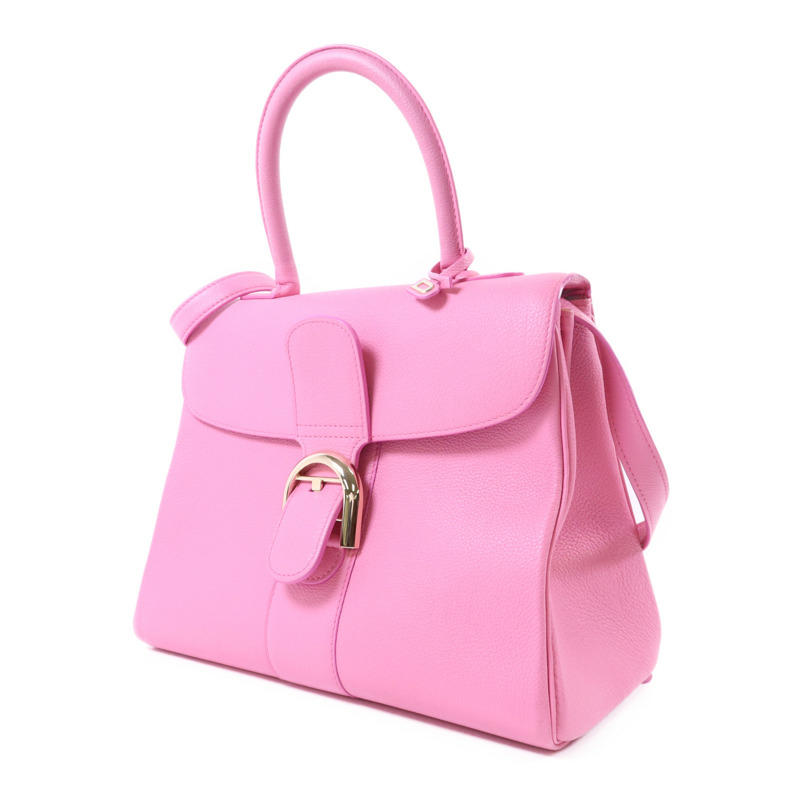 Delvaux 牛皮皮革Brillant MM金扣手挽肩背兩用袋-2