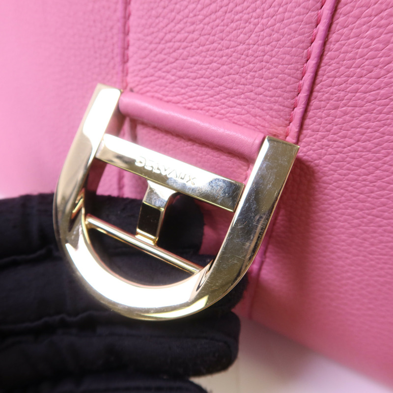 Delvaux 牛皮皮革Brillant MM金扣手挽肩背兩用袋-10