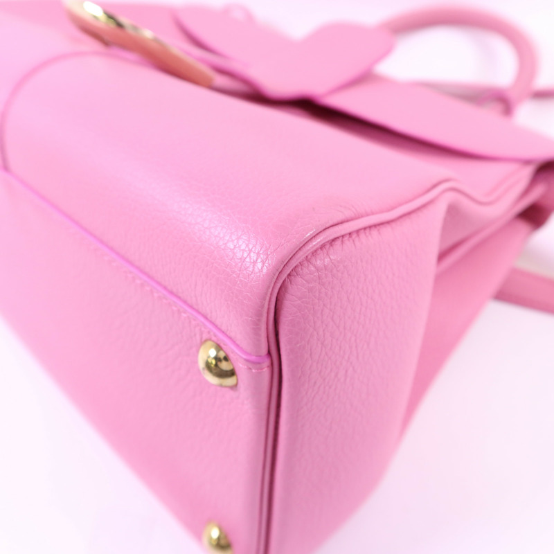 Delvaux 牛皮皮革Brillant MM金扣手挽肩背兩用袋-12